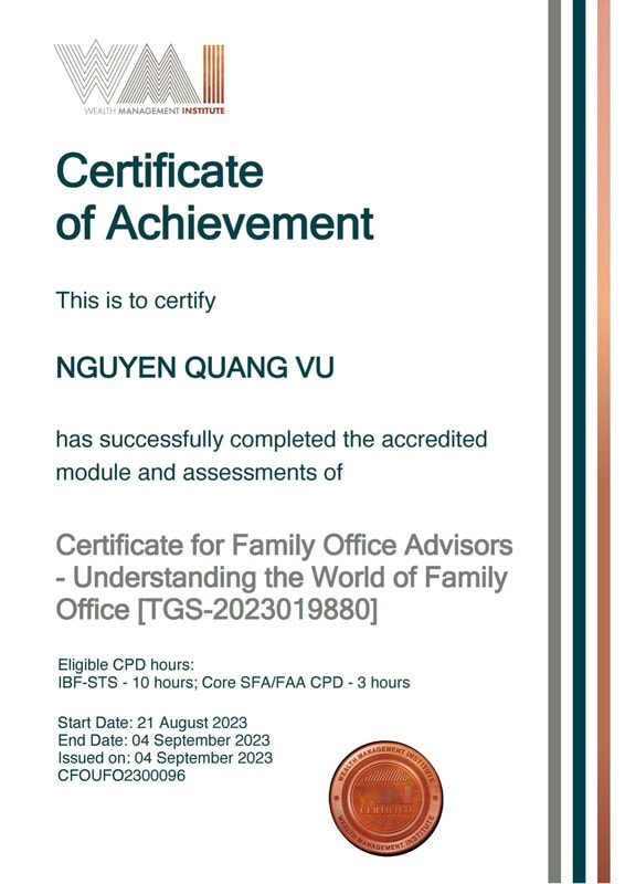 Chứng nhận Tìm hiểu thế giới Family Office (FOA)
